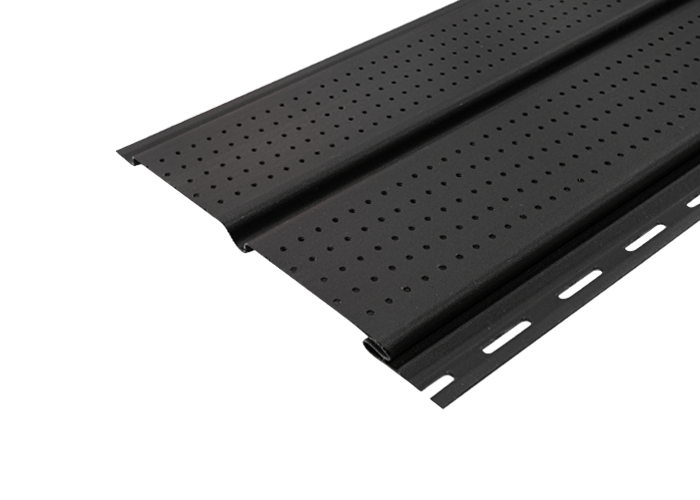 Cieloraso Alero Perforado Pvc Black 0.24m X 3.66m