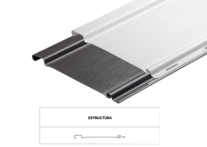Arkosiding Vertical Pvas 1.2mm Texturizado 0.26m X 5.80m
