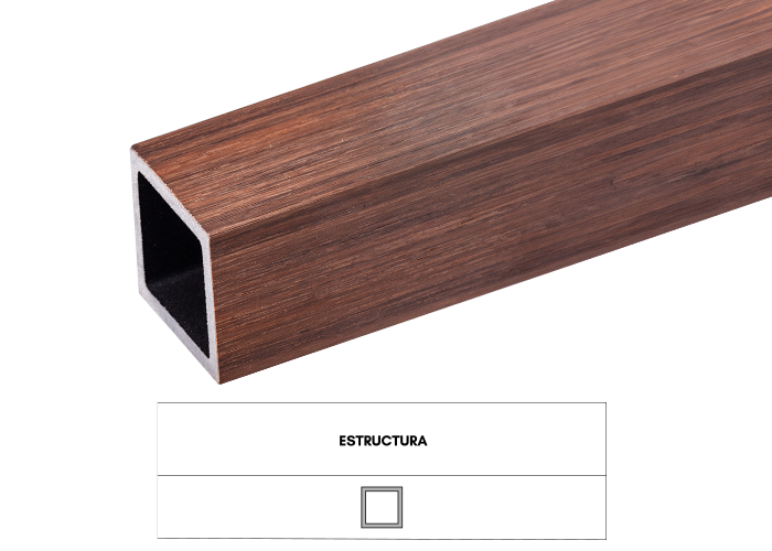 Arkowood E 50-50 2Da Generacion WPC Teka matt Veteado 0,05m X0,05m X 2,9m