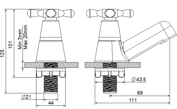 LLAVE INDIVIDUAL LAVAMANOS ANTIUS