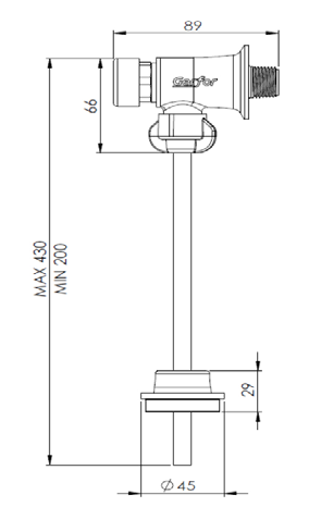 LLAVE ORINAL TIPO PUSH HYDRA
