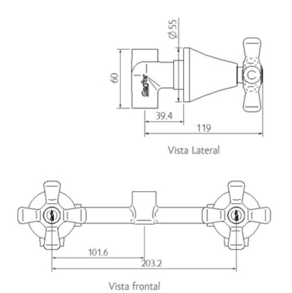 MEZCLADOR DUCHA 8″ ATRATO