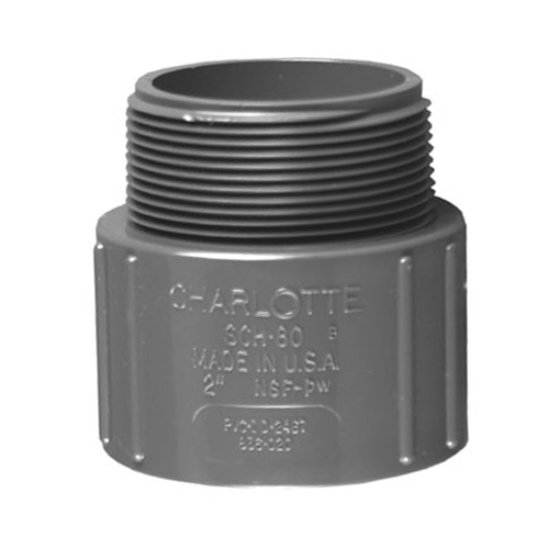 Adaptador macho PVC Gris SCH 80