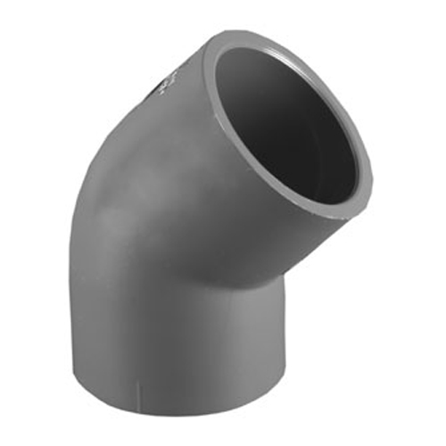 Codo 45º PVC Gris SCH 80