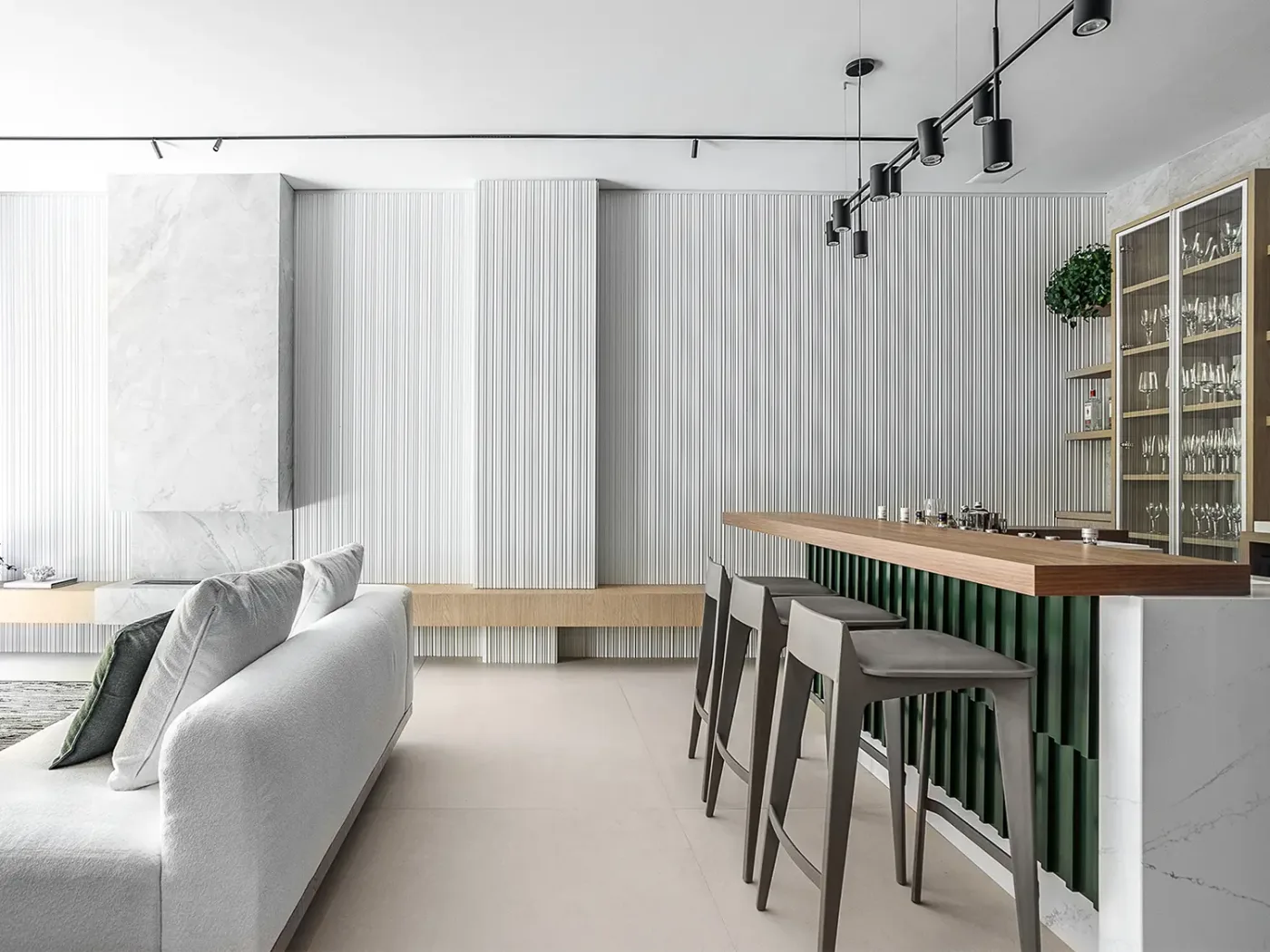 Inspiración interior: Líneas suaves para una sala