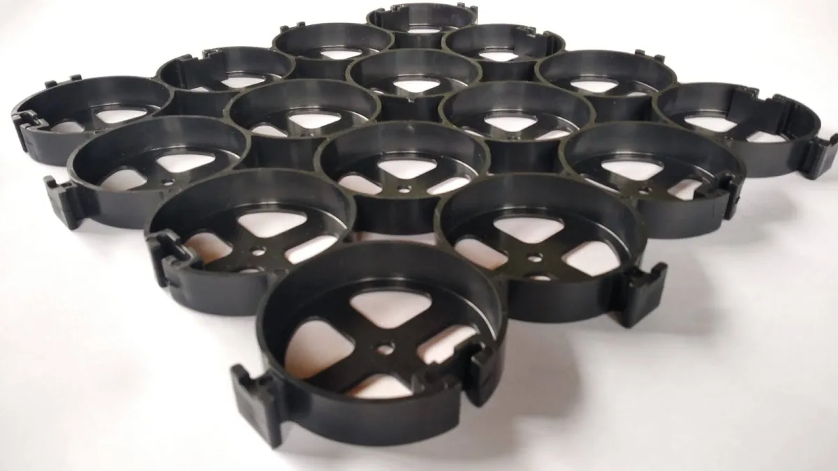 Detalle de la rejilla modular LW